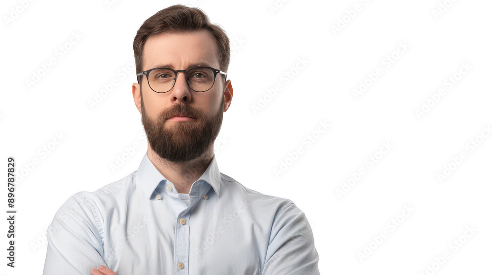 Portrait of a risk analyst assessing potential threats Portrait of a risk analyst assessing potential threats