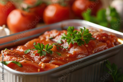 Delicious Canned Tuna in Tomato Sauce with Fresh Herbs