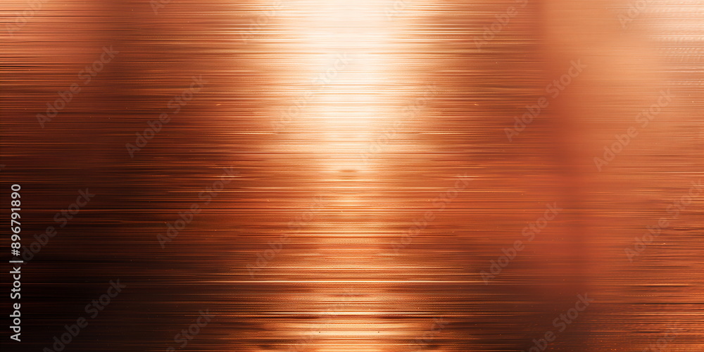 A close-up of the texture of a smooth bronze metal copper plate that gleams in the light. A close-up of the texture of a smooth bronze metal copper plate that gleams in the light.