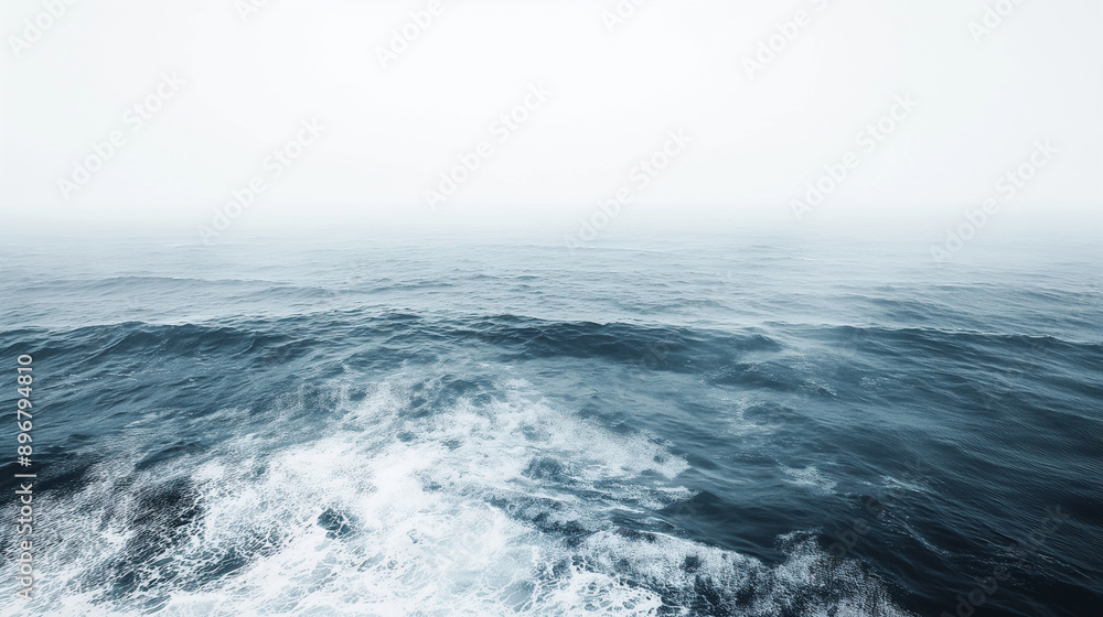 Fototapeta premium One sea photo, all in a white color scheme,