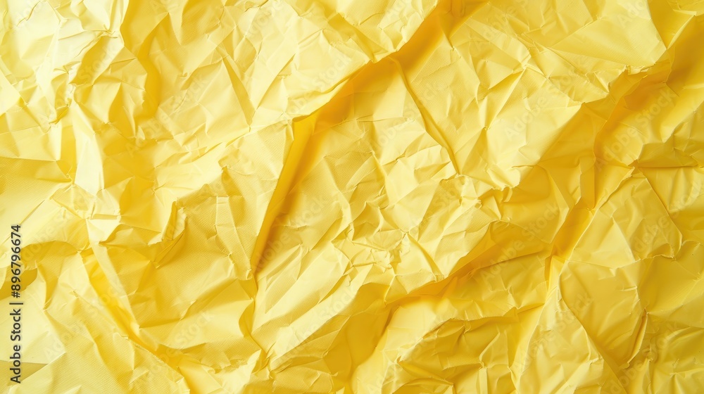 Wrinkled yellow paper background with space for text or design Wrinkled yellow paper background with space for text or design