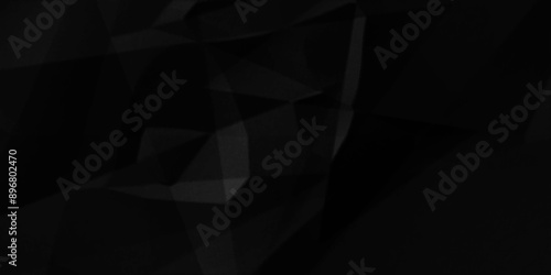 Abstract black crumpled paper background texture pattern overlay. wrinkled high resolution arts craft and Seamless black crumpled paper wrapper backdrop texture.	
