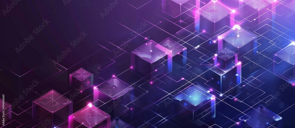 Obraz premium Abstract blocks and cubes in space,