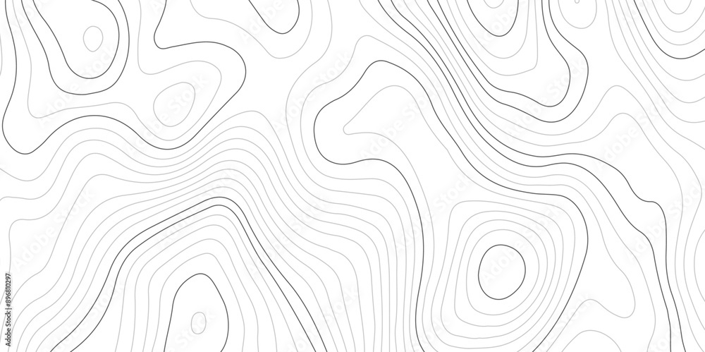 Abstract wavy topographic map. Abstract wavy and curved lines background. Abstract geometric topographic contour map background. Vector illustration. Abstract wavy topographic map. Abstract wavy and curved lines background. Abstract geometric topographic contour map background. Vector illustration.