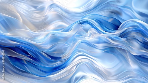 Flowing blue wavy textures.