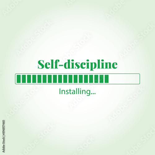 Self-discipline Installing vector illustration graphic eps