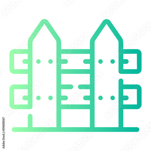 fence Line Gradient Icon
