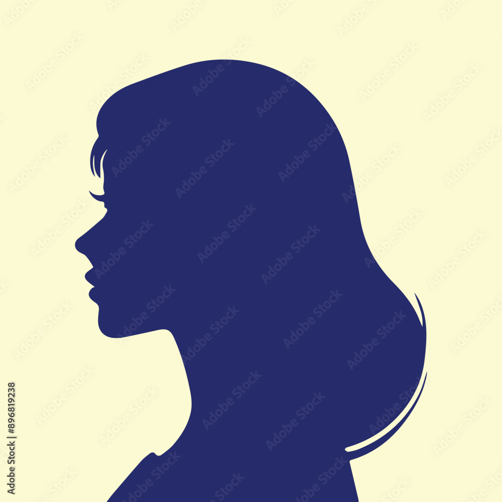 Hand drawn woman silhouette illustration Hand drawn woman silhouette illustration