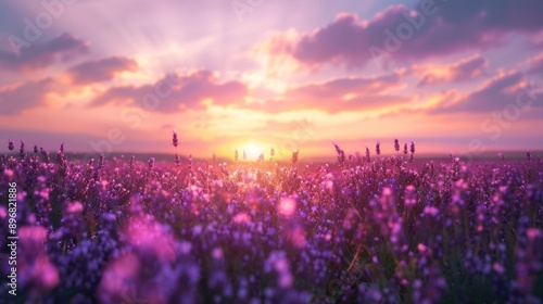 Lavender Field Sunset