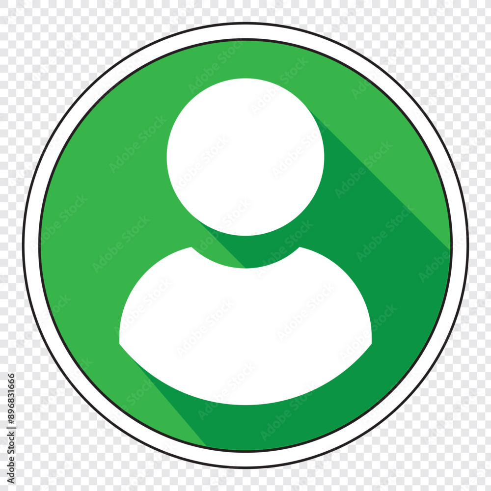 Obraz premium User Icon in trendy flat style isolated on white background. User symbol for your web site design, logo, app, UI. Vector illustration Vector flat illustration in grayscale.Avatar, user profile, person