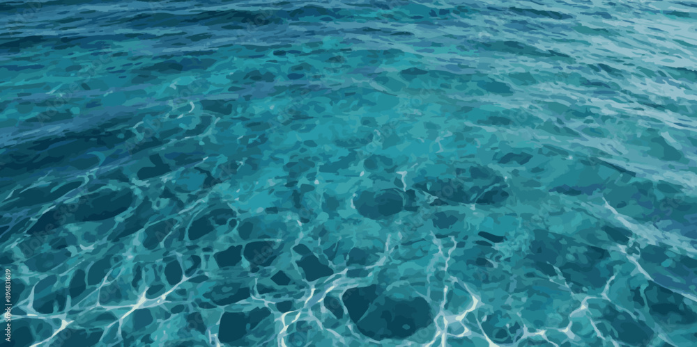 Blue ocean wave background. Blue and white water ocean background. Wavy line background. Hand drawn watercolour ocean background. Vector illustration. Blue ocean wave background. Blue and white water ocean background. Wavy line background. Hand drawn watercolour ocean background. Vector illustration.