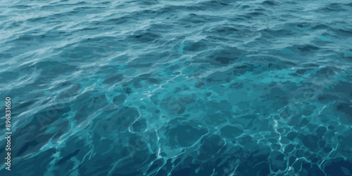 Abstract blue and white water ocean wave and curved line background. Blue wave with liquid fluid ocean texture. Ocean wave banner background.