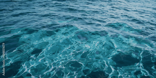 Abstract blue and white water ocean wave and curved line background. Blue wave with liquid fluid ocean texture. Ocean wave banner background.
