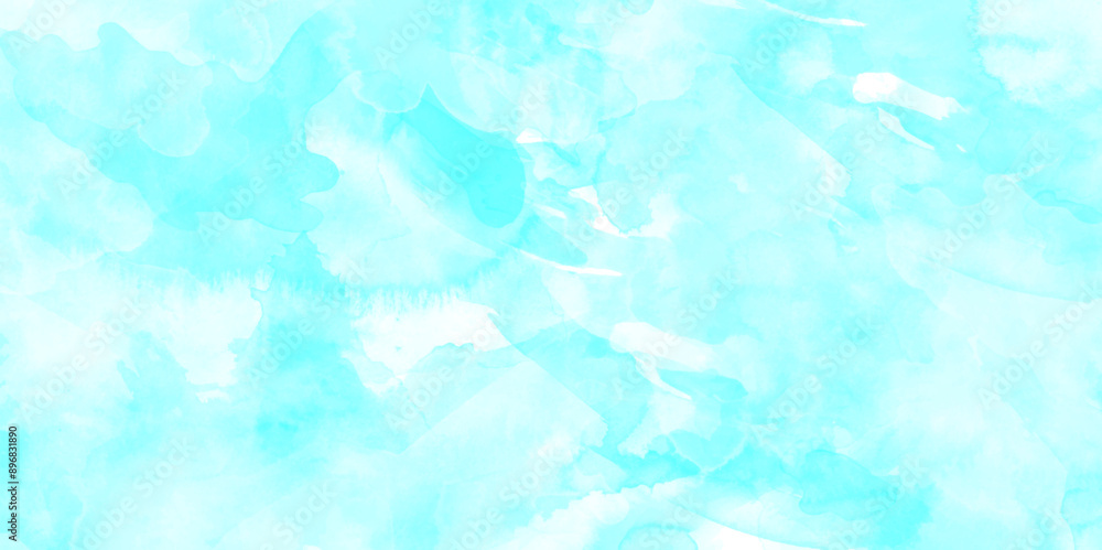 Soft white and blue watercolor texture Hand drawn paint of watercolor splashes and stains, Blue turquoise teal mint cyan white and blue watercolor vector background, shiny beautiful blue cloudy sky. Soft white and blue watercolor texture Hand drawn paint of watercolor splashes and stains, Blue turquoise teal mint cyan white and blue watercolor vector background, shiny beautiful blue cloudy sky.