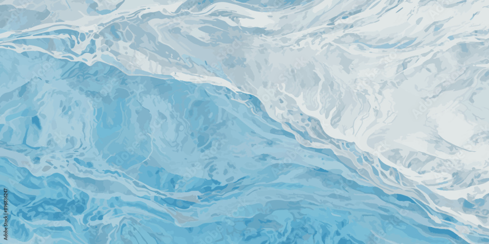 Watercolor surface ocean water wave, seamless blue water ocean wave background. Blue water ocean surfing wave. Watercolor surface ocean water wave, seamless blue water ocean wave background. Blue water ocean surfing wave.