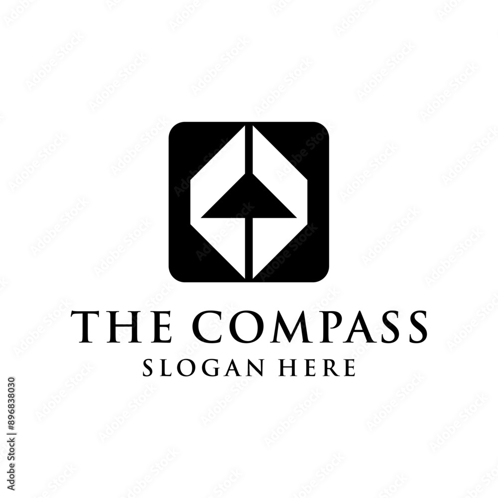 Fototapeta premium modern simple clean compass concept