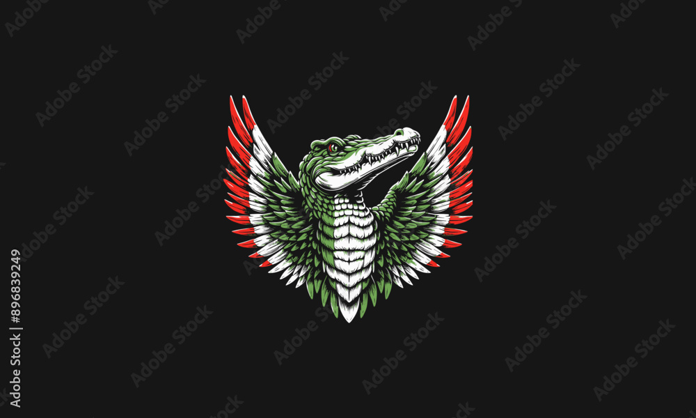 character crocodile with wings vector illustration artwork design character crocodile with wings vector illustration artwork design