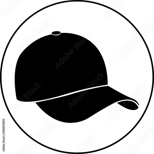 Canvas Print Cap icon in trendy flat style