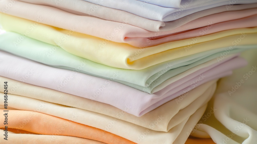 Stacked Assorted Pastel Fabrics Stacked Assorted Pastel Fabrics