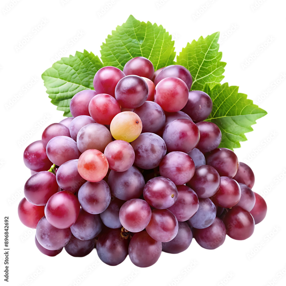 Fototapeta premium Grapes isolated on transparent background