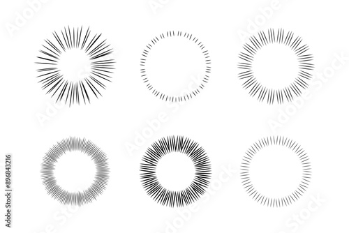A set of impactful concentrated lines