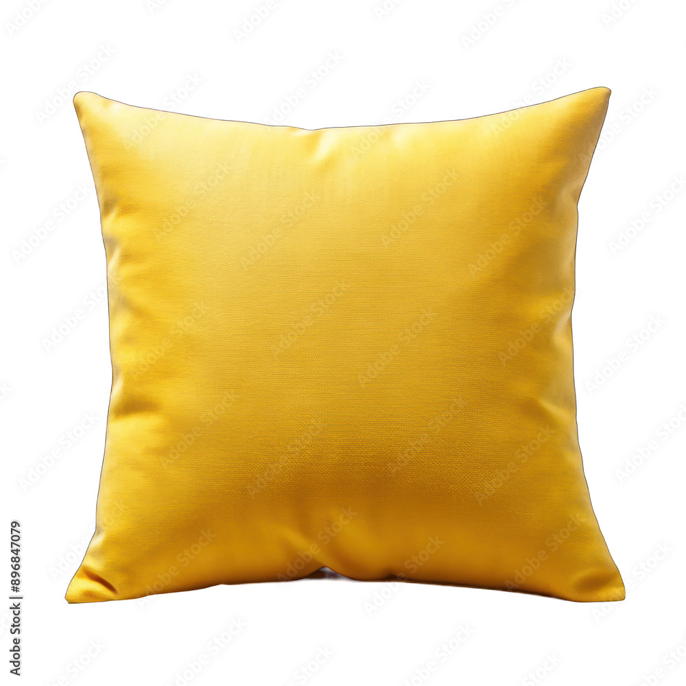 Yellow pillow isolated on transparent background Yellow pillow isolated on transparent background