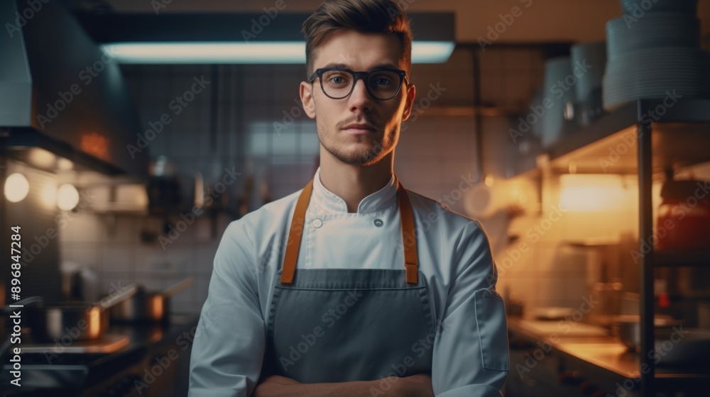 Portrait of a Chef in a Modern Kitchen Portrait of a Chef in a Modern Kitchen