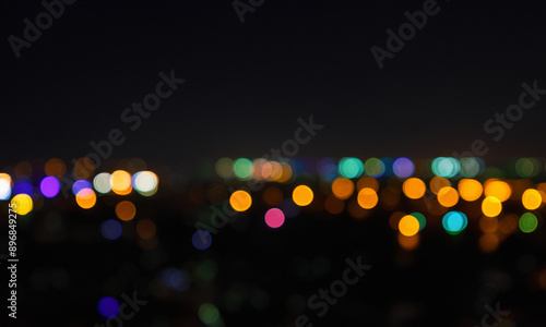 abstract outfocused city background with bokeh photo