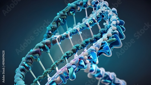 DNA, biotechnology science concept.