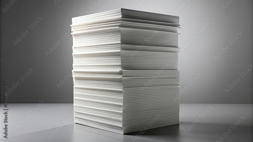 A tall stack of white paper sheets , office supplies, organization, paperwork, business, documents, stack, files, sheets A tall stack of white paper sheets , office supplies, organization, paperwork, business, documents, stack, files, sheets