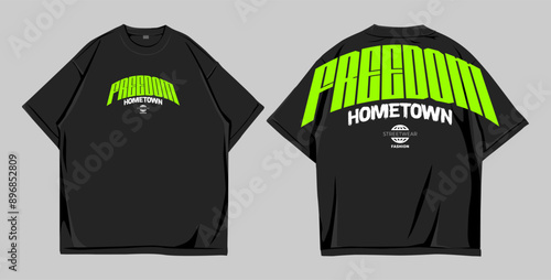 Design t shirt oversize freed...