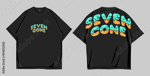 Design t shirt oversize seven...