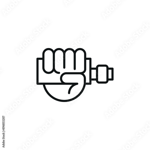 Hand holding vape icon. Simple hand holding vape icon for social media, app, and web design. Vector illustration.