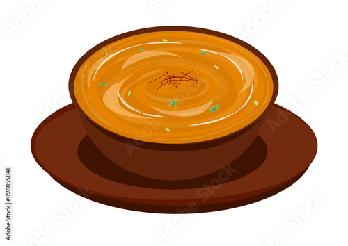 Aam Ras, Indian Dessert, Mango cuisine, indian cuisine, indian food invention, aam ras, mango ras, mango smoothie, indian mango smoothie, aam ras puri, aam ras vector illustration, bowl of aam ras