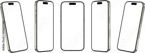 Smartphone Transparent PNG Image, Blank template for mockup