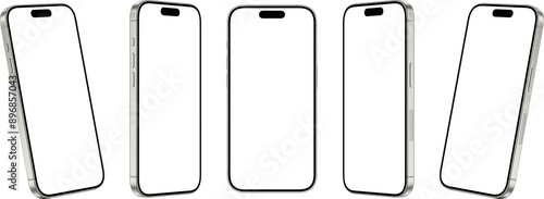 Valokuva Smartphone Transparent PNG Image, Blank template for mockup