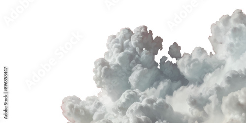 Realistic vector cutout clean white cloud transparent backgrounds special effect. Concept of storm and cloudscape. Fog or cloud on an isolated transparent background.