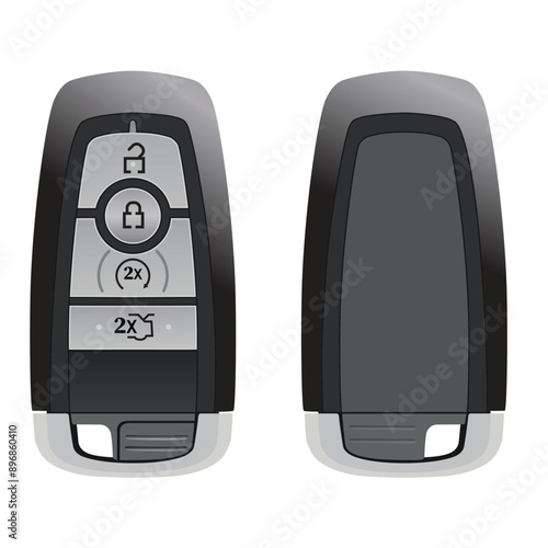 Car Key Remote Art Vector illustration