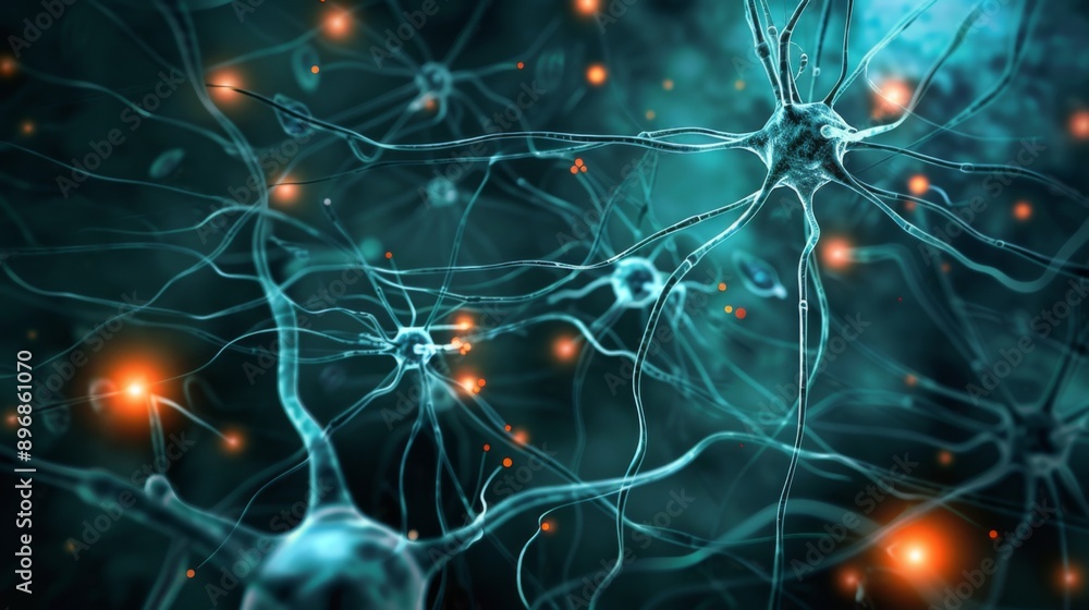 Neurons and nervous system. Human synapse brain science nerve cell. Anatomy biology Neurons and nervous system. Human synapse brain science nerve cell. Anatomy biology