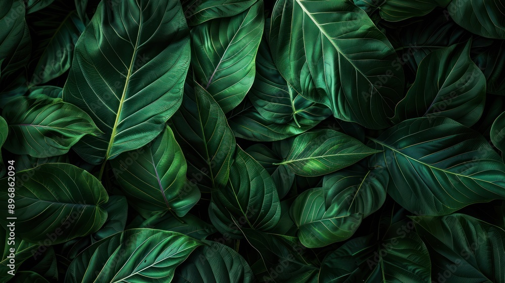 Green Tropical Leaves Texture Green Tropical Leaves Texture