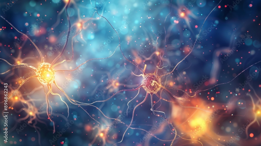 Neurons and nervous system. Human synapse brain science nerve cell. Anatomy biology Neurons and nervous system. Human synapse brain science nerve cell. Anatomy biology