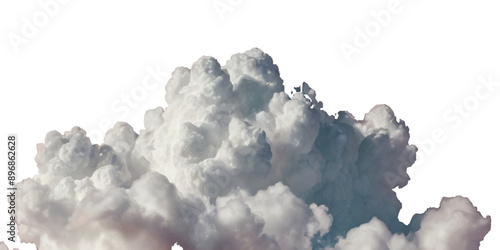 Vector realistic white soft cutout clean cumulus cloudscape cut out specials fog on transparent background.