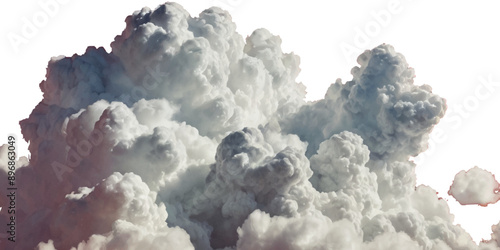 Realistic vector cutout clean white cloud transparent backgrounds special effect. Concept of storm and cloudscape. Fog or cloud on an isolated transparent background.