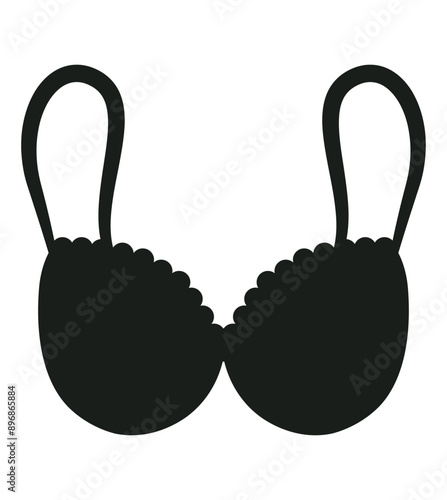 Lingerie Female panty and woman's bra  bikini silhouette