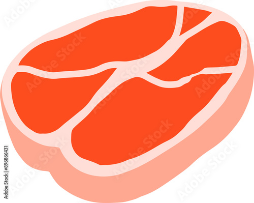 Hand drawn doodle vector illustration of Meat and Steak | Culinary food poster menu book template Icon.