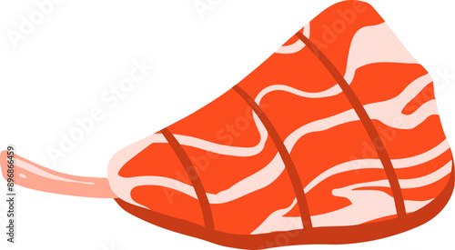 Hand drawn doodle vector illustration of Meat and Steak | Culinary food poster menu book template Icon.