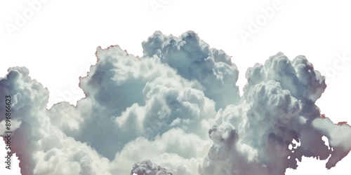Vector soft clean fluffy clouds shapes cutout clean cumulus cloudscape cut out specials fog on transparent background.