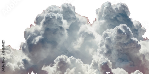 Set of vector clouds or smoke on an isolated transparent background. Vector realistic white soft cutout clean cumulus cloudscape cut out specials fog on transparent background.
