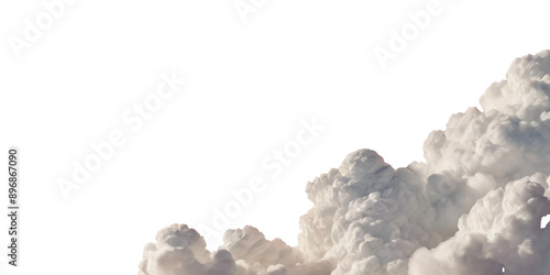 Vector soft clean fluffy clouds shapes cutout clean cumulus cloudscape cut out specials fog on transparent background.