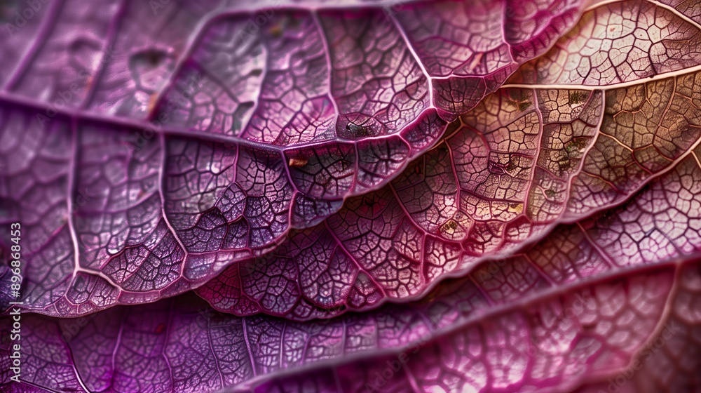 Fototapeta premium Crimson Veins of Nature, Whispering Hues of Twilight